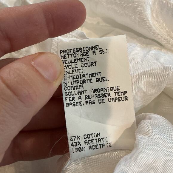 Vintage Jessica McClintock Girls Dress Size 8 White Embroidered Satin Formal - Picture 11 of 11